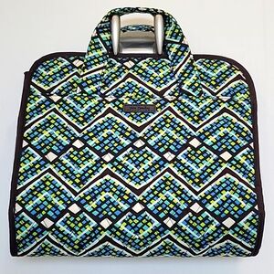 VERA BRADLEY green/brown hanging travel organizer